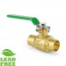 3/4" Sweat (Solder) Brass Ball Valve, Full Port (Lead-Free)