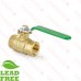 3/4” FIP x FIP Threaded Brass Ball Valve, Full Port (Lead-Free)