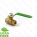 3/8” NPT Threaded Brass Ball Valve, Full Port (Lead-Free)