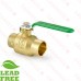 1" Sweat (Solder) Brass Ball Valve, Full Port (Lead-Free)