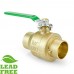 1-1/2” Sweat (Solder) Brass Ball Valve, Full Port (Lead-Free)
