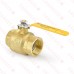 1-1/2” FIP x FIP Threaded Brass Ball Valve, Full Port