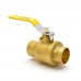 1-1/4" Sweat (Solder) Brass Ball Valve, Full Port