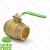2” FIP x FIP Threaded Brass Ball Valve, Full Port (Lead-Free) 