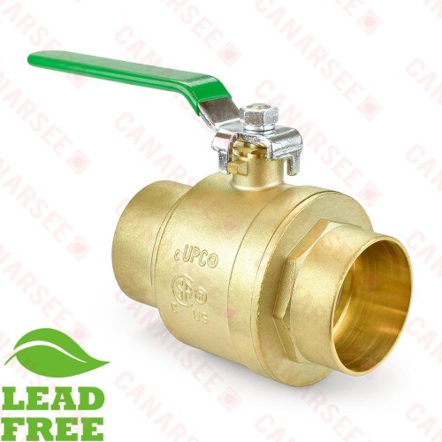 3” Sweat (Solder) Brass Ball Valve, Full Port (Lead-Free)