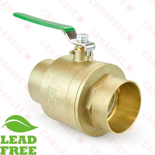 4” Sweat (Solder) Brass Ball Valve, Full Port (Lead-Free) 4” Sweat (Solder) Brass Ball Valve, Full Port (Lead-Free)