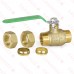 3/4" Compression (7/8" OD) Brass Ball Valve, Full Port, Lead-Free