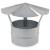 8" Galvanized Rain Cap (Shanty Cap), 24 GA..