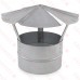8" Galvanized Rain Cap (Shanty Cap), 24 GA..