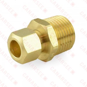 3/8" OD x 1/4" FIP Threaded Compression Adapter, Lead-Free