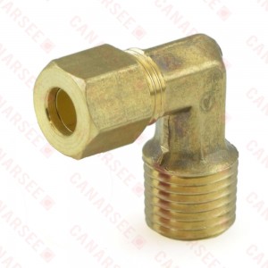 1/4" OD x 1/4" MIP Threaded Compression Elbow, Lead-Free