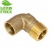 1/2” Sweat x 1/2” MPT Cast Brass Elbow, Lead-Free