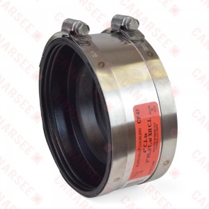 4" No-Hub CI to 3" Extra Heavy CI/Plastic/Steel Coupling