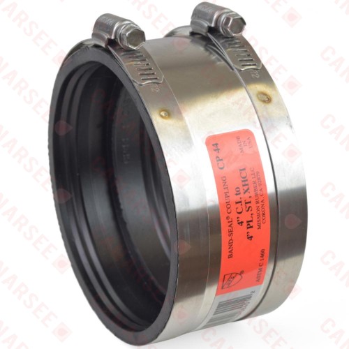 4" No-Hub CI to 4" Extra Heavy CI/Plastic/Steel Coupling 4" No-Hub CI to 4" Extra Heavy CI/Plastic/Steel Coupling