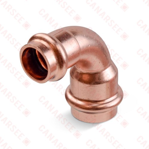 3/4" x 1/2" Press Copper Reducing 90° Elbow, Imported