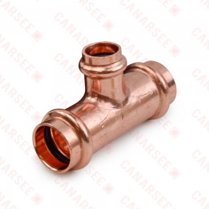 3/4" x 3/4" x 1/2" Press Copper Tee, Imported