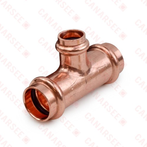 3/4" x 3/4" x 1/2" Press Copper Tee, Imported