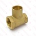 Matco Norca CRTF040304LF 3/4" FPT x 1/2" FPT x 3/4" C Cast Brass Adapter Tee, Lead Free