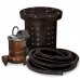 Crawl Space Sump Pump Kit w/ 16.5” x 15” Basin, 1/3HP Sump Pump w/ 10' cord, 24ft Drain Hose & Check Valve, 1/3HP, 115V
