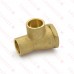 Matco Norca CTF03T03LF 1/2" C x 1/2" Female Thread x 1/2" C Cast Brass Adapter Tee, Lead Free