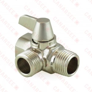 Diverter Valve for Hand Held Shower, Brushed Nickel Brass
