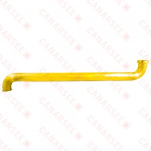 1-1/2" x 24", 17GA, Double Waste Bend, Rough Brass w/ Solid Brass Slip Nut