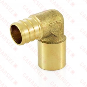 3/4” PEX x 3/4” Copper Fitting Elbow, Lead-Free
