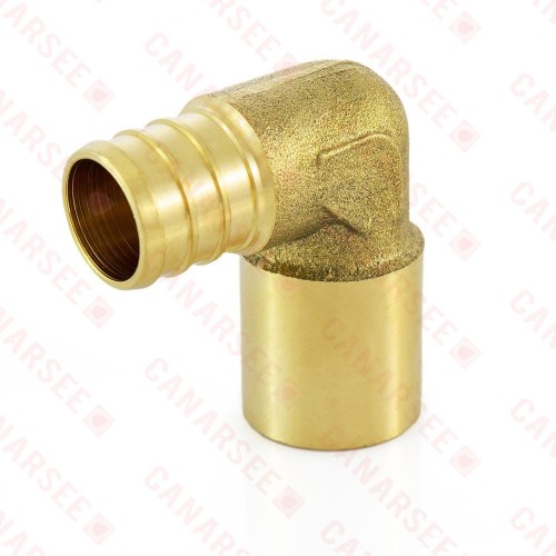 3/4” PEX x 3/4” Copper Fitting Elbow, Lead-Free
