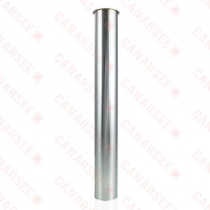 1-1/2" x 12", 17GA, Flanged Tailpiece, Chrome Plated Brass