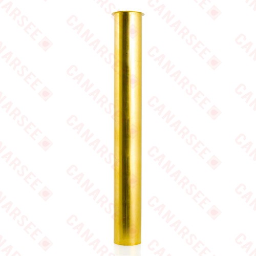 1-1/2" x 12", 22GA, Flanged Tailpiece, Rough Brass