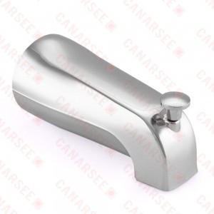 5-1/4" long, 1/2" FIP Nose Connection Tub Spout w/ Shower Diverter, Chrome Plated