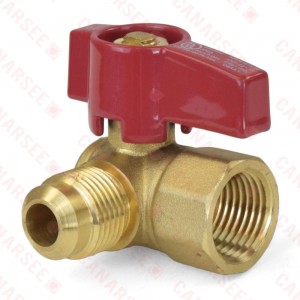 1/2" FIP x 1/2" Flare Angle Gas Ball Valve