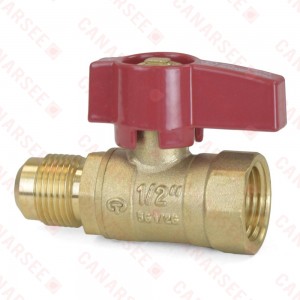 1/2" FIP x 1/2" Flare Gas Ball Valve