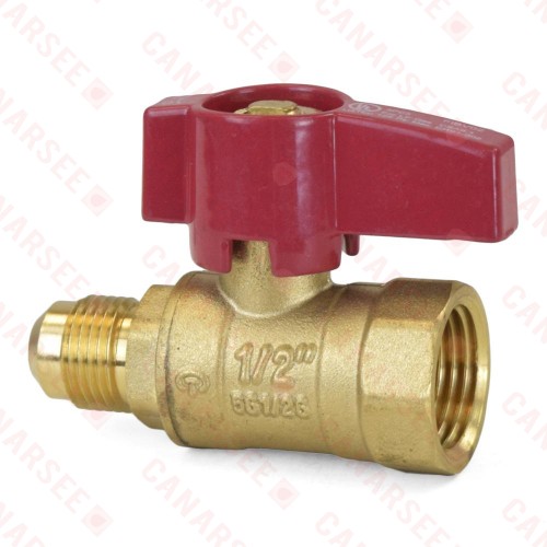 1/2" FIP x 3/8" Flare Gas Ball Valve