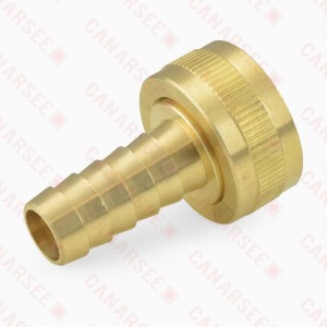 3/4" FGH x 3/8" Hose Barb Swivel Brass Adapter, Lead Free