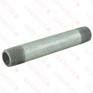 1/2” x 5” Galvanized Steel Pipe Nipple