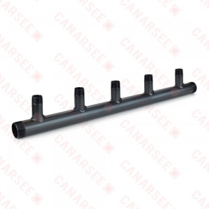 (5-Branch) Boiler Header Manifold, 1-1/2" Trunk x 1" Outlets, Threaded