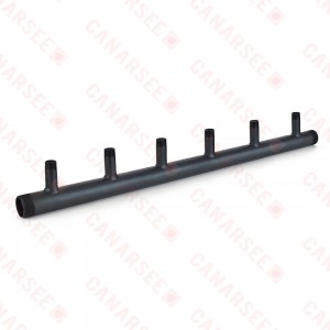 (6-Branch) Boiler Header Manifold, 1-1/2" Trunk x 3/4" Outlets, Threaded