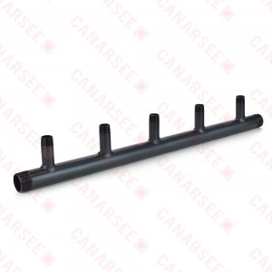(5-Branch) Boiler Header Manifold, 1-1/4" Trunk x 3/4" Outlets, Threaded