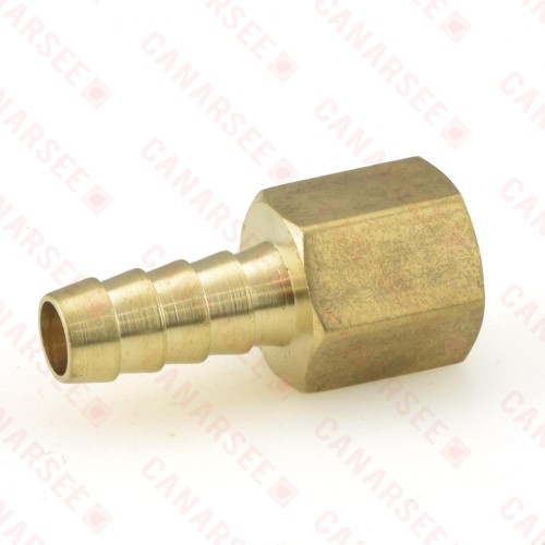 5/16” Hose Barb x 1/4” Female Threaded Adapter, Brass 5/16” Hose Barb x 1/4” Female Threaded Adapter, Brass