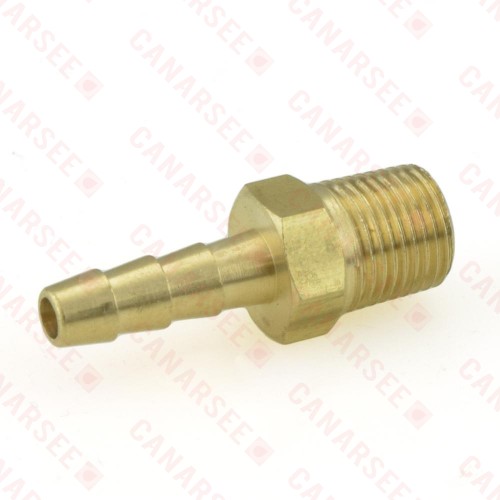 3/16" Hose Barb x 1/8" MIP Brass Adapter