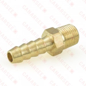1/4" Hose Barb x 1/8" MIP Brass Adapter