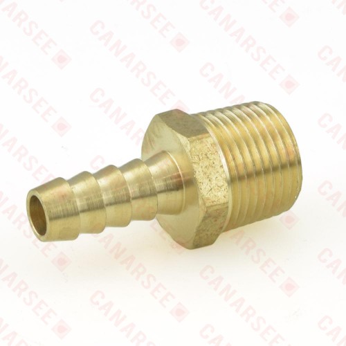 5/16” Hose Barb x 3/8” Male Threaded Brass Adapter  5/16” Hose Barb x 3/8” Male Threaded Brass Adapter
