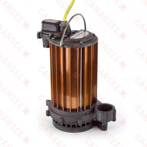 High Temperature Submersible Sump Pump 1/2HP, 115V, 25' cord, Aluminum