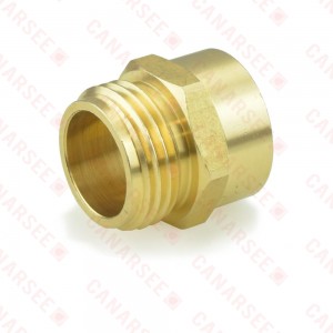 3/4" MGH x 3/4" FIP Brass Adapter, Lead-Free