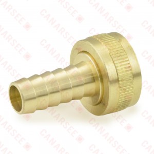 3/4" FGH x 1/2" Hose Barb Swivel Brass Adapter