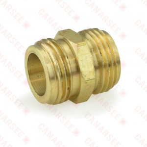 3/4" MGH x 3/4" MGH (tapped 1/2" FIP) Brass Coupling, Lead-Free