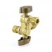 5/8” OD Compr. x 3/8” OD Compr. X 3/8” OD Compr. Angle Dual Supply Stop, Lead Free 
