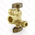5/8” OD Compr. x 3/8” OD Compr. X 3/8” OD Compr. Angle Dual Supply Stop, Lead Free 