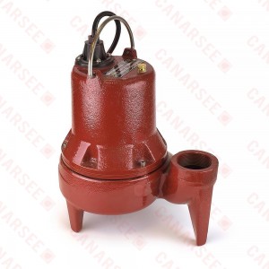 Manual Sewage Pump, 1/2HP, 10' cord, 115V